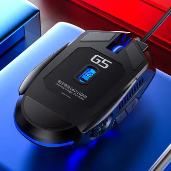 Ratón para juegos con Cable Ratón 6D 4-Velocidad de DPI, RGB Gaming Mouse para PUBG Ordenador Portátil Gaming Mouse