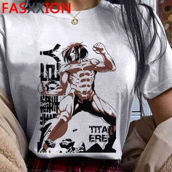 Genial Anime de Attack on Titan T Camisa de los Hombres de dibujos animados Divertidos Harajuku T-shirt de Moda de Verano Casual Graphic Camiseta Hip Hop Top Tees Macho