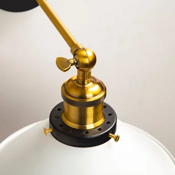 ZhaoKe Color Blanco Loft Industrial Lámparas de Pared Vintage de la Mesita de Luz de Pared de Metal de la Lámpara E27 Bombillas de Edison 110V/220V