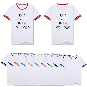 La medida de Impresión de Camiseta de los Hombres de BRICOLAJE Tu Foto o Logo de la Mujer y el Niño Blanco de la parte Superior Camisetas Talla S-4XL Modal Camiseta