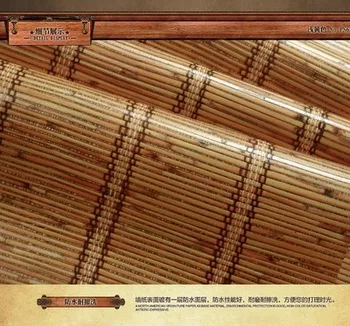 Asia del Sureste de Nuevo Concavidad Imitación Bambú de la prenda Impermeable del Pvc Wallpaper Estudio de Té de Fondo fondo de pantalla en 3d de Papel De Parede