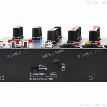 MiCWL MG8-USB Live Tarjeta de Audio USB Bluetooth Mezcla de Sonido de la Consola del PC Portátil Mezclador de DJ de la Etapa de Estudios Cantar Efectoras XLR 6.5 dos-en-uno
