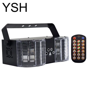 YSH Doble Espejo Láser Proyector de Efectos Especiales de la Etapa de Luces navideñas Controlador DMX LED Mixto Intermitente RGB de colores Para la Fiesta