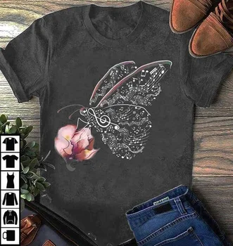 Las Mujeres 2020 Casual Camiseta De Verano De La Ropa De La Mariposa De La Flor Artístico De Las Camisetas De Las Señoras Gráfico Femenina Camiseta T-Shirt Tops