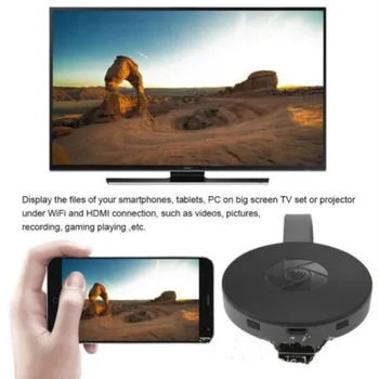 2020 más reciente compatible con HDMI Wireless Display Receiver2.4G WiFi 4K a 1080P de la Pantalla del Móvil Cast Reflejo de Adaptador Dongle pantalla