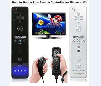 Built-in Motion Plus Gamepad Para Diferentes mando de Wii Nunchuck funda de Silicona Para Nintendo palanca de mando de Accesorios de Juego