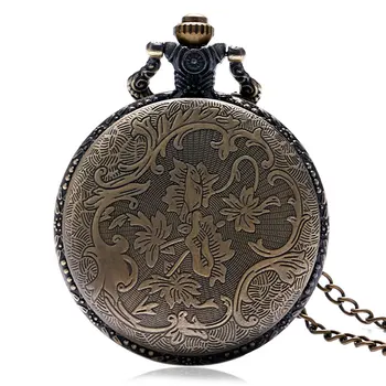 Antigüedades de La Horda DE WORLD of WARCRAFT de Bronce de Cuarzo Reloj de Bolsillo Collar Analógico Relojes de bolsillo de la Cadena de Hombres Regalos Relogio De Bolso