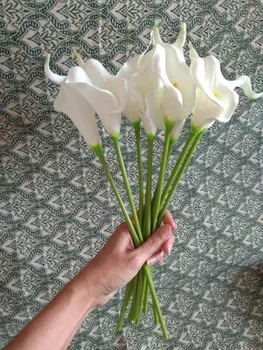 10 Pcs/lot artificial Lily Ramo de Flores Artificiales Tabla Jardín de la Casa de la Novia Falsa Ramo de Flores de la Decoración del hogar Decoración de Otoño