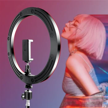 RGB anillo de luz RGB selfie de luz LED anillo con trípode soporte para teléfono hasta 2,1 m por la fotografía, la grabación de vídeo Tictok