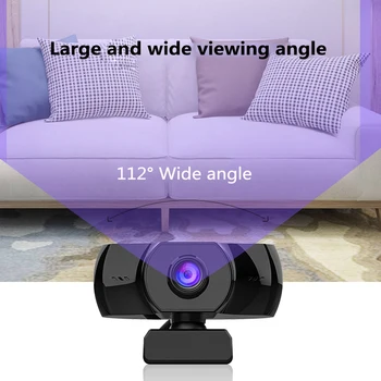 Webcam HD 1080P con Enfoque Fijo USB de la Cámara Web con Micrófono Luz Trípode para la transmisión en Vivo de Video Llamada Conferencia de Obra Nueva