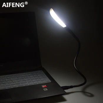 AIFENG Mini USB Luz de la Noche 2.8 W 14Led Portátil Proteger la Vista la Luz del LED Para el ordenador Portátil Notebook Libro de Lectura Lámpara de Noche Regulable