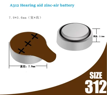 60 piezas NUEVAS de Zinc-Aire de 1.4 V Rayovac Pico de las Pilas de los audífonos A312 PR41 S312