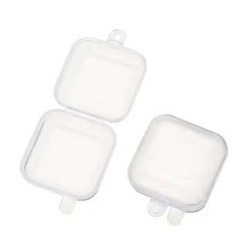 50Pcs Mini de Plástico Transparente de la Pequeña Caja de Joyería de Tapones para los oídos de la Caja de Almacenamiento Caso Recipiente de Bolas de Maquillaje Clara Organizador de Regalo MAYITR