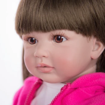 Venta caliente de 24 Pulgadas Renacer Bebé de Moda de Muñecas de Silicona Suave Realista Niña de la Muñeca de Juguete Étnica de la Muñeca Para Niños, Regalos para el Día de