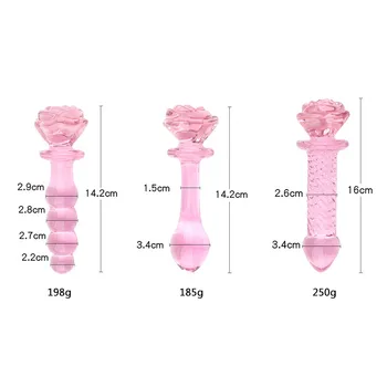 Vidrio Consolador Anal de Cristal Anal Butt Plug Anal Juguetes G-Spot Stimulator Butt Plug Adulto Sexo Juguetes Plug Anal Juguetes Sexuales para Hombres