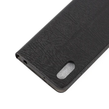 La madera del grano PU estuche de Cuero Para el Xiaomi Redmi 9A Flip Case Para Xiaomi Redmi 9AT Xiaomi Mi 9i Caso de Teléfono de Silicona Suave Cubierta Posterior
