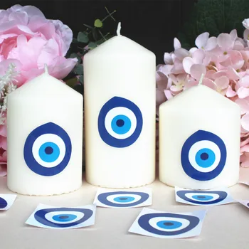 Candela Mal de Ojo Calcomanías Pegatinas de la Suerte Buena Vela Protección de los Ojos de vinilo de la etiqueta engomada de la decoración ( Vela no se incluyen)
