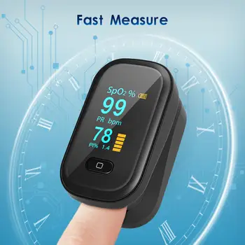 OLED Oxímetro de Pulso SPO2 PR Monitor de Ritmo Cardíaco Oxymeter Dedo Oxímetro de oximetro de dedo пульсоксиметр термометр медицинский