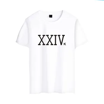 El cantante y Compositor Bruno Mars XXIVK Magia Bruno Mars T-shirt Pop de Verano Bruno Mars 24K Magia camiseta XXIVK de Manga Corta Camisetas