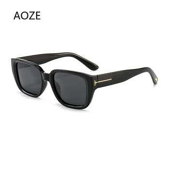 2020 de Alta Calidad gafas de sol de Tom femenino rectángulo marco transparente de la marca del diseñador retro gafas de sol unisex plaza marrón UV400