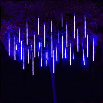 8pcs/set lluvia de Meteoros de la Lluvia de los Tubos LED impermeable 110V 220V LED de Luces de Navidad de Fiesta de la Boda de Jardín de Navidad de la Cadena de la Luz al aire libre