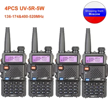 4PCS Baofeng UV-5R Walkie Talkie 136-174&400-520MHz UV5R 5W FM Transceiver UV de Dos vías de Radio