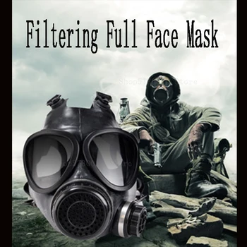La Máscara de Cara completa formaldehído Protección Mueca de Caucho Desgaste de la Cabeza Respirador de Rociadura de la Pintura de la Decoración de la Máscara de Gas Químico Proteger