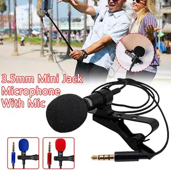 Micrófono de Clip en el Cuello de la Corbata Teléfono Móvil Micrófono Lavalier Micrófono Para Ios, Android Teléfono Celular Portátil de la Tableta de Grabación de Karaoke