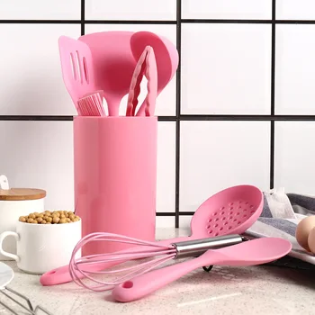 De silicona Utensilios de Cocina Set Non-Stick Pala Espátula utensilios de cocina cuchara de cocina accesorios de cocina utensilios