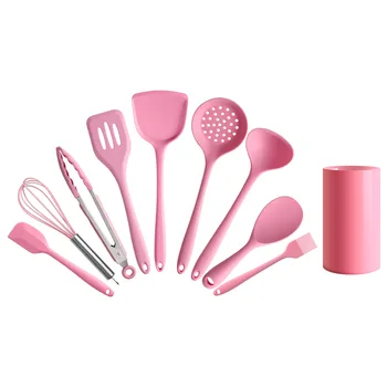 De silicona Utensilios de Cocina Set Non-Stick Pala Espátula utensilios de cocina cuchara de cocina accesorios de cocina utensilios