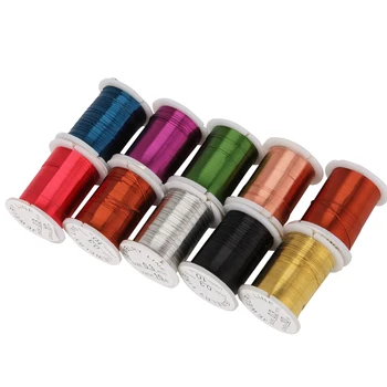 10 Rollos de Cuerdas de Alambres de Cobre Perlas de 0,3 mm de BRICOLAJE Fabricación de Joyas W715