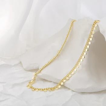 Yhpup Nuevo Collar de Metal del Collar para las Mujeres Geométricas Simples de la Cadena Collar de la Joyería de Cobre Mujeres Gargantilla de Regalo de los Accesorios de 2020