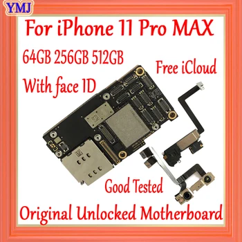 Para el iPhone 11 pro max de la Placa base Con/Sin Cara ID Original, Desbloqueado Para iPhone 11 pro max de la Lógica de la Junta de envío Gratis