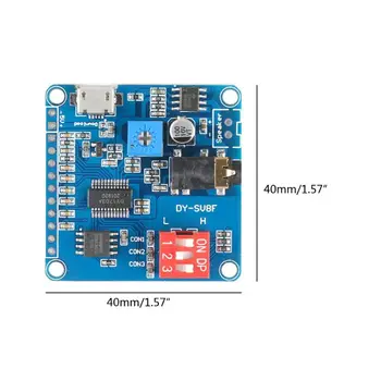Mini DY-SV8F Reproductor de Música MP3 Reproducción de Voz de la Placa del Módulo de Control Serie SD/TF Tarjeta de Componentes Electrónicos U1JE