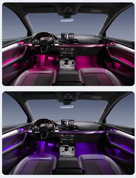 LED de Luz Ambiente Adecuado para Audi Q5 Interior de Luz Ambiental 32 del color de la Luz Ambiente de la Instalación de la Actualización de la Original del Coche