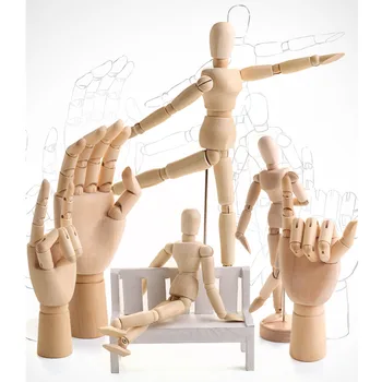 Dibujo De Croquis Maniquí Modelo De Móvil Ramas De Madera De La Mano Del Cuerpo Sorteo De Juguetes De Acción Figuras De Decoración Para El Hogar Artista Modelos Jointed Doll