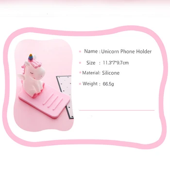 Universal Antideslizante soporte para Teléfono Lindo de la Historieta del Unicornio Teléfono Móvil de la Mesa de Soporte de Soporte de Tabletas Para el iPhone 11 iPad Samsung Huawei