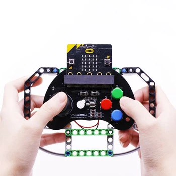 Micro:Bit De Control De Robots De La Manija Del Juego Joystick Madre De Educación Gráfico Programable Identificador De Juego De La Máquina De Juguete(Sin Micro:Bit)