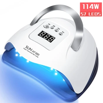 Lámpara Led UV de Uñas Secador de 90W/114W Para Todos los Tipos de Gel 45/57 PCS LED de la Lámpara de Uñas Nuevo Diseño del Arte del Clavo de la Manicura Herramientas