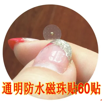 Bolas magnéticas/cristal transparente cinta Magnética terapia oído parche/Energía de la piedra talón oreja punto de presión del masaje de la etiqueta engomada de adelgazamiento