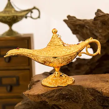 Vintage Imitación De La Lámpara De Aladino Que Deseen Olla De Té De Colección De Decoración Para El Hogar De Adorno