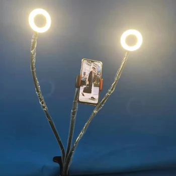USB Luz del Anillo del Estudio de Foto Selfie Anillo de Luz LED de Teléfono Móvil Titular de Soporte en Vivo en Youtube de Maquillaje de la Cámara de la Lámpara Para iPhone Android