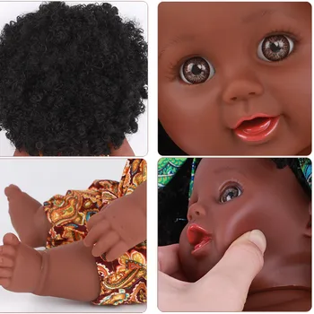 Juguetes de niños Negros Muñecas de Niña afroamericana Jugar Muñecas Realistas de 12 pulgadas de Juego para bebés, Muñecas juguetes de los niños para los niños regalos 2020 nuevo