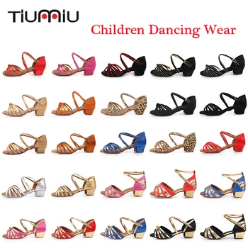 Las Niñas Zapatos De Baile De Alta Calidad 25 Colores, Mujeres Y Niños Baile Latino Zapatos De Salsa/Salón De Baile/Tango/Cha Cha/Rumba/Samba Usa