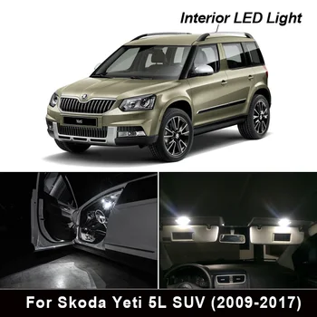 20Pcs la placa de la Licencia de la lámpara Bombilla de LED de Interior Mapa de la Cúpula del Tronco Kit de Luz Para Skoda Yeti 5L SUV (2009-2017)