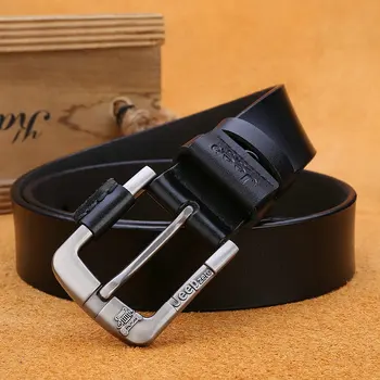 Correa de cuero de los Hombres Antiguos Macho de la Vaca Cuero Genuino de Cintura Ancha Hebilla Diseñador de Moda Cinturones Para Hombres de Cuero de grano Completo de la Correa