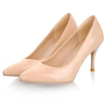 Dwayne Gran Tamaño 33-47 2018 Nuevos Moda zapatos de tacón alto de las mujeres de las bombas de fino tacón clásico blanco rojo nede beige sexy baile zapatos de la boda