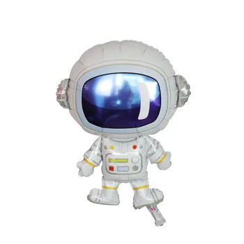 50pcs Cohete Espacial que Viaja Feliz fiesta de Cumpleaños decoración del espacio exterior de astronauta de papel de aluminio globo ET Planeta explorar socio juguetes de niños