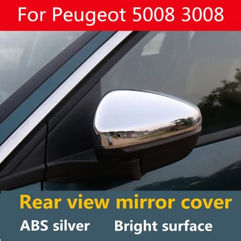 ABS de fibra de Carbono espejo de la vista Posterior de la cubierta de ajuste Para el Peugeot 3008 5008 2017 2018 2019 Externo de modificación de accesorios Decorativos