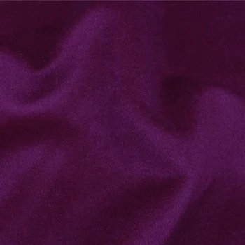 Púrpura de la tela de lana de abrigo de 650g/medidor suave y cálido 92% lana, 8% viscosa,WF228